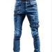 Pulse Cross-Border Exclusive Europe And America New Style Motorcycle Personality Trendy Stretch Skinny Jeans For_mkmklike.com