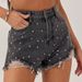 Women's Clothing Hot Rhinestone High Waist Denim Shorts Women Tassel Hot Pants_mkmklike.com