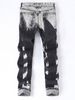 Spring And Summer Jeans With No Elasticity, Holes, Hollow Out Straight Leg Denim Pants, Streetwear Trend, Retro Tie Dye, Slim Fit Fashion Jeans_mkmklike.com