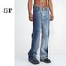 Men's Clothing New Arrivals Korean Style Contrast Tie Dye Gradient Flared Jeans For Men And Women_mkmklike.com