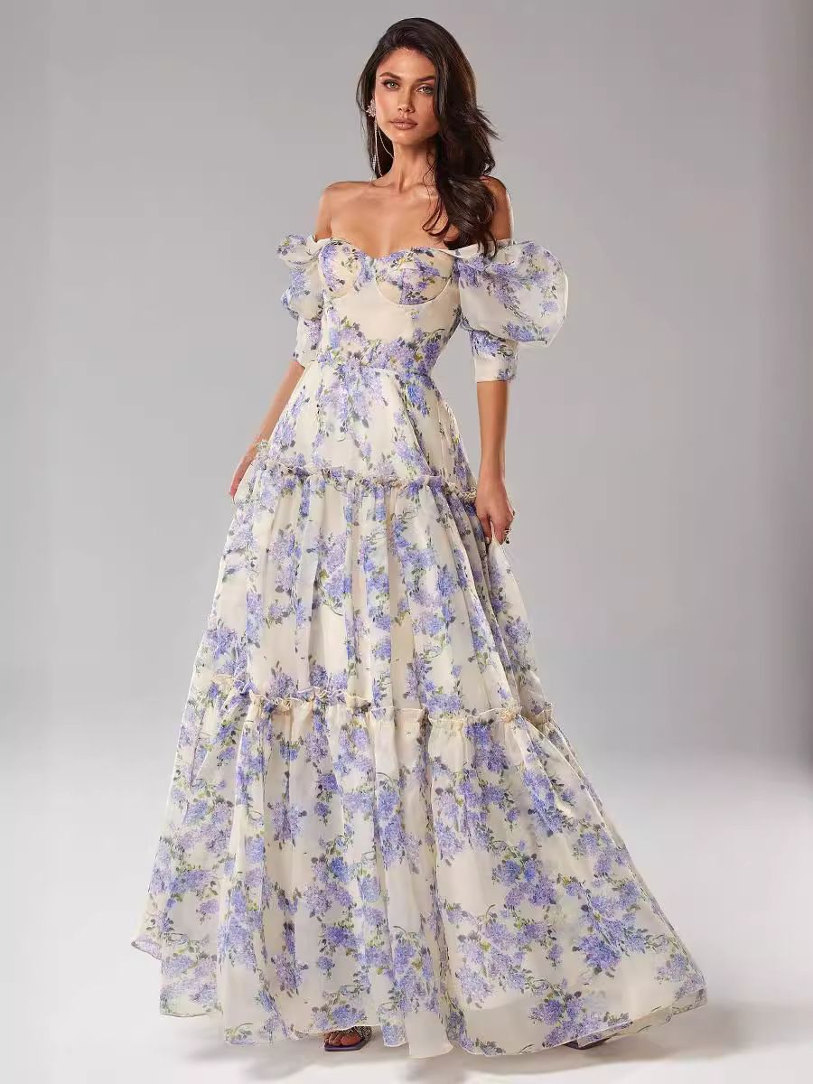 Women's Clothing fashionable organza fairy like long temperament evening dress _mkmklike.com