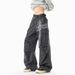 Large Size American Street Cross Letter Printing Tooling Casual Pants Men's 2026 New Drape Wide-leg Trousers_mkmklike.com