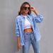 Distressed Denim Jacket For Women – Slim Fit, Comfortable & Stylish Casual Coat With Vintage Wash_mkmklike.com