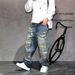 Men's Clothing Loose Straight Leg Distressed Jeans Retro American Style Street Fashion Brand Clothing_mkmklike.com