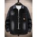 Men's Winter Fleece Lined Hooded Denim Jacket Casual Loose Fit American Trendy For Teenagers And Students Cool Style_mkmklike.com