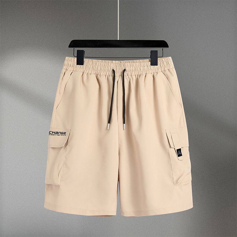 Men's Clothing Cool breathable ice silk shorts men's summer thin loose large size sports casual pants trendy quick-drying shorts_mkmklike.com