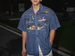 Summer New Embroidered Denim Short Sleeve Shirt Unisex Loose Street Style Trend_mkmklike.com