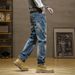 New Retro Heavyweight Denim Jeans for Young Men Straight Leg Comfortable Pants American Style Trendy Brand 2024_mkmklike.com