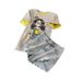 Women's Clothing Sports Leisure Suit Cartoon Printing Round Neck Short Sleeve Loose Denim Shorts Two Piece Suit_mkmklike.com