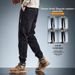 Men's New Spring Summer Black Versatile Casual Jogger Loose Harem Pants Trendy Jeans_mkmklike.com