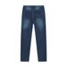 Men's Slim Fit Stretch Jeans - Ripped & Distressed Denim Pants With High Elasticity, Comfortable Cotton Blend, Skinny Tapered Leg For Casual Style_mkmklike.com