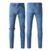 Men's Clothing American Fashion Ripped Patch Jeans Men's Pants Wrinkled And Ripped One Piece Wholesale Price Men's Denim 1344_mkmklike.com