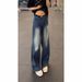 American Ripped Scimitar Jeans 2026 New Cracked Slightly Pulled Trousers Cleanfit Line Loose Wide-leg Trousers_mkmklike.com