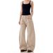 American Style Pleated Scimitar Wide Leg Casual Pants Men's Floor-Length Straight Cleanfit Jeans Men_mkmklike.com