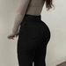 High-Waisted L1050 Black Jeans for Women with Heart Embroidery Ripped Design Slightly Flared Leggings Frayed Hem Sexy Girl Jeans_mkmklike.com