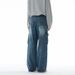 Men's Distressed Cargo Jeans - Streetwear Oversized Drop-Cut Denim Pants With Multi-Pockets For Hip-Hop & Grunge Style_mkmklike.com