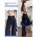 Clair Clair Denim Blue Straight-Leg Jeans Women, Autumn And 2025 New High-Waisted Loose Elastic Floor-Length Wide-Leg Pants For_mkmklike.com
