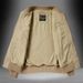 Men's Bomber Jacket Baseball Collar Casual Spring Autumn Zipper Coat Multi-Pocket Workwear Top Cross-Border Trend_mkmklike.com