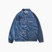 Washed Denim Men's European And American Hiphop Trendy Brand High Street Lapel Jacket Loose Multi-Pocket Workwear Top_mkmklike.com