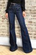 Women's Clothing Retro High-Waisted Women's Flared Jeans Slimming Elegant Trousers For Formal And Casual Wear Spring Summer Style_mkmklike.com