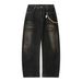 Zongchi Clothing Company Heavy Industry Washed Bent Knife Pants Casual Versatile Wide Leg Jeans Men's And Women's_mkmklike.com