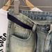 Retro Distressed Denim Shorts For Men High Street Style Loose Straight Leg Five Point Pants Fashion Letter Embroidery_mkmklike.com