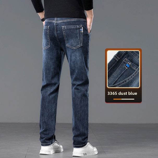 Jeans Men's Thickened Loose Straight Pants Stretch Casual Pants_mkmklike.com