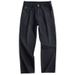 Cleanfit Vintage Washed Black & Gray Straight-Leg Denim Jeans For Men – Relaxed Fit Retro Style_mkmklike.com