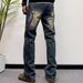 Men's Gradient Washed Jeans Straight Leg Casual Pants Retro Trendy Versatile Spring Autumn New Style_mkmklike.com