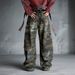 Men's Camo Streetwear Jeans – Relaxed Straight Fit, Distressed Washed Denim (S-3XL) | Military-Inspired & Hand-Painted Details_mkmklike.com