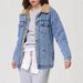 "Women's Fleece-Lined Denim Jacket - Oversized Winter Coat, Cotton Blend With Sherpa Collar, Streetwear Essential For Cold Weather"_mkmklike.com