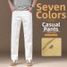 Men's High-End Stretch Slim Fit Straight Leg Casual Pants Anti-Wrinkle 2024 Seven Color Options for Spring Autumn All Seasons_mkmklike.com