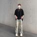 Nordmann European And American Style Retro Yellow Mud-Dyed Distressed Ripped Jeans For Men, Ins Trendy Brand, Straight Loose High_mkmklike.com