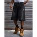 Men's Distressed Denim Shorts With Rhinestone Details - European Fit Straight Leg Summer Casual Shorts For Men (Black, S/M/L/XL)_mkmklike.com