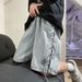 Summer Denim Shorts Men's High Street Vibe Webbing Trendy Brand Design Sense Niche Loose Casual Retro Five-point Pants_mkmklike.com