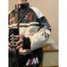 American Style Jacket For Men, Spring Autumn Streetwear, Pilot Motorcycle Jacket, Hip Hop Trendy Brand, Loose Fit, Plus_mkmklike.com
