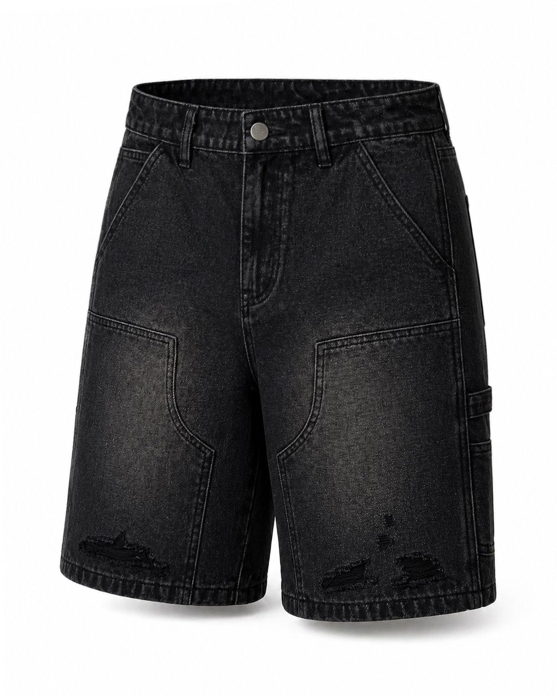 Men's Summer Denim Shorts Trendy Distressed Loose Fit Casual Five Point Versatile Pants Men's Clothing_mkmklike.com