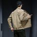 Large Size Men's Clothing Autumn Tide Brand Pure Khaki Denim Jacket Men's Plus Size Single-breasted Fat Denim Jacket_mkmklike.com