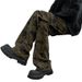 "Vintage Camo Flared Cargo Pants For Men & Women – Stretch Denim Workwear With High Street Aesthetic & Retro Fit"_mkmklike.com
