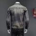 Pulse Pulse Venom Men 2023 New European And American Slim Fit Motorcycle Retro Stylish Distressed Denim Jacket_mkmklike.com