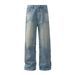 Men's Clothing 2025 Autumn And Winter New Hong Kong Style Simple Light Color Street Trend Straight Through Washed Retro Neutral Denim Pants_mkmklike.com