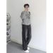 Nordmann American Retro Black Gray Jeans Men Loose Straight Casual Autumn Winter Trendy High Street Wide Leg Long Pants_mkmklike.com