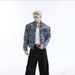 Small Niche Deconstruction Of High Street Denim Jacket, Men's Versatile, High-End, Fashionable, Segmented Design,_mkmklike.com