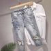 Men's Distressed Jeans High End Spring Autumn New Trendy Brand_mkmklike.com