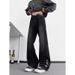 Men's High-Waisted Wide-Leg Jeans Vintage Washed Black Blue Denim Straight Loose Fit Flowy Hem Urban Streetwear Casual Hipster Style_mkmklike.com