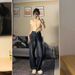 Women's Clothing Summer Design Niche Straight Pants High Waist Loose Slim Wide Leg Pants_mkmklike.com