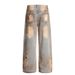 Heavy Industry Wasteland Vintage Distressed Ripped Jeans For Men Loose Niche Washed White Dirty Wide-Leg Straight Pants_mkmklike.com