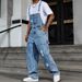 HME Men's Trendy Ripped Jumpsuit Jeans Overalls High Street Style Cross Border ETEMU SHEIN_mkmklike.com