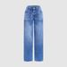 Women's Clothing High Waist Wide Leg Straight Leg Jeans For Women Fashionable Washed Denim_mkmklike.com
