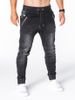 2023 foreign trade hits European and American men's washed denim fabric casual sweatpants cordless jeans_mkmklike.com